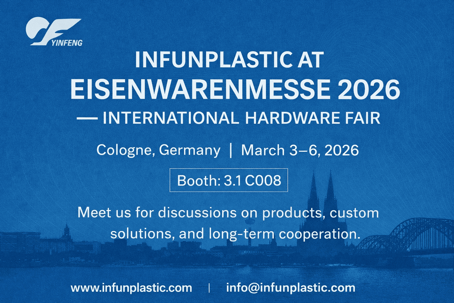 Infunplastic at EISENWARENMESSE 2026 International Hardware Fair in Cologne